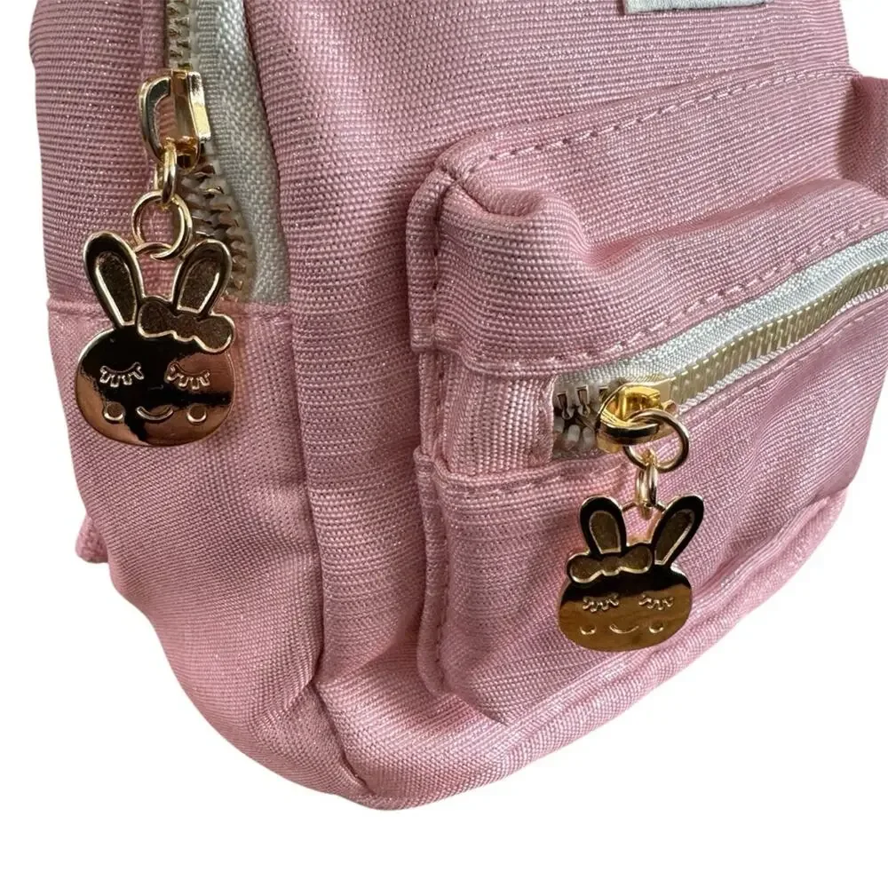 NWT Yodalp Kids Backpack with Adjustable Straps, Light Pink with Bunny Ears Mini